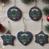 McArthur - Milton Tartan Crest Christmas Ceramic Ornament